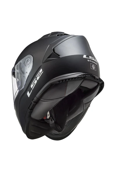 LS2 Storm 2 Mat Siyah Kask - Resim 3