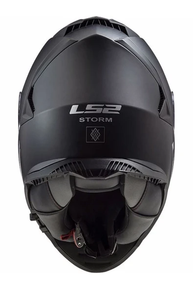 LS2 Storm 2 Mat Siyah Kask - Resim 4