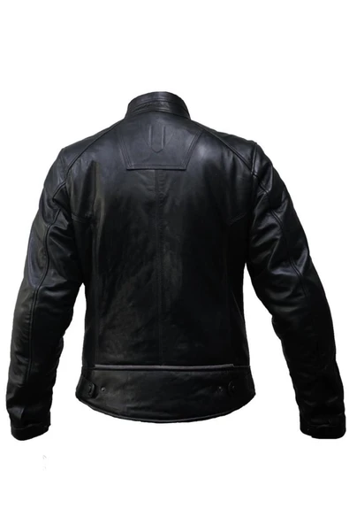 Vexo Kadın Siyah Moto Deri Mont - 2