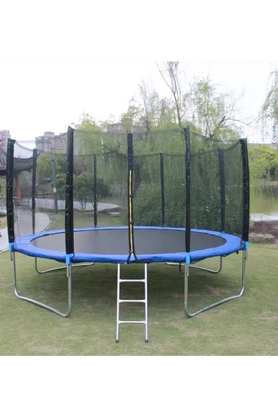 HEPİTOP File Korumalı Büyük Boy Trambolin 426 Cm Trambolin Güvenlik Fileli Bahçe Tipi Trampolin 14 Ft - 1