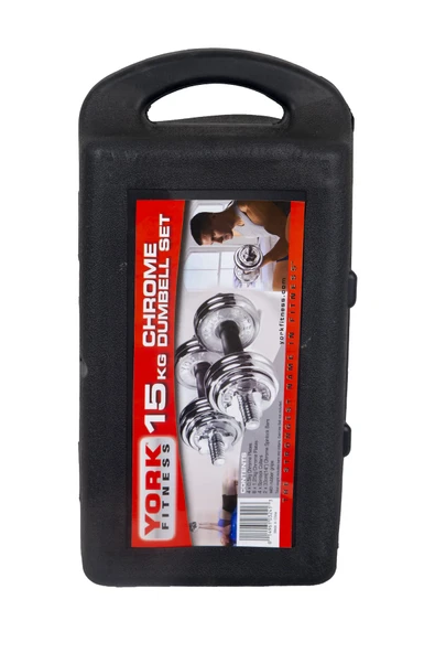 HEPİTOP Çantalı Döküm Plaka Dambıl Seti 15 Kg Krom Dumbbell Set - 3