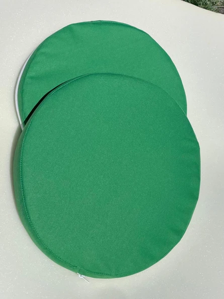 Elyaf Sepeti 35*5 Bahçe/Kreş/Okul Su Geçirmez  Kılıflı Fermuarlı Yuvarlak Yer Minderi - 3