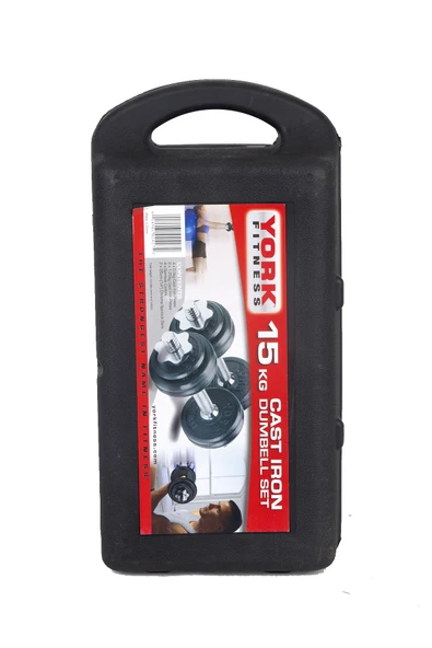 HEPİTOP Çantalı Döküm Plaka Dambıl Seti 15 Kg Dumbbell Set - 2