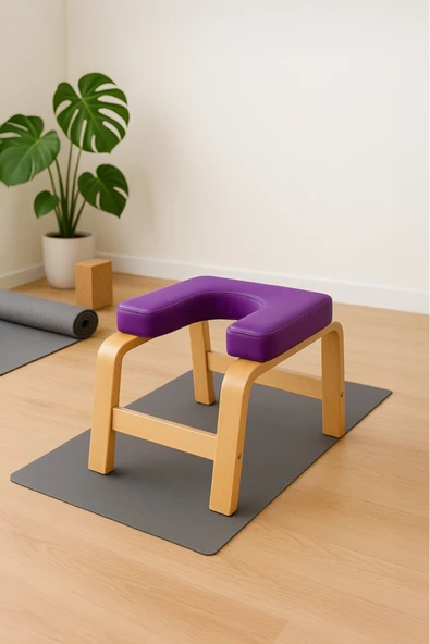 HEPİTOP Fonksiyonel Yoga ve Pilates Sehpası Ahşap Headstand Ters Duruş Sehpası - 4