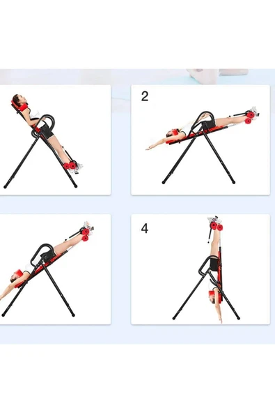 HEPİTOP Ters Duruş Sehpası, İnversiyon Terapi Aleti, Baş Aşağı Duruş Egzersiz Standı Inversion Therapy - 4