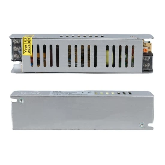12 Volt 5 Amper Slim Metal Kasa Adaptör 160x40x35mm - 3