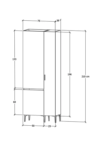 Hagi Boy Dolaplı Kombi Dolabı - Resim 6