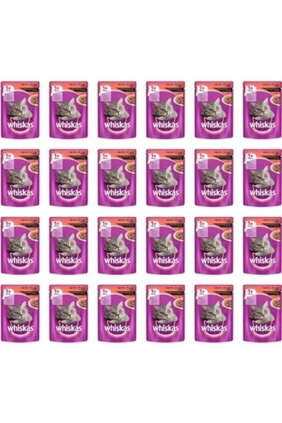 Whiskas Sığır Etli Poşet Yaş Mama 24 X 85 G - 1