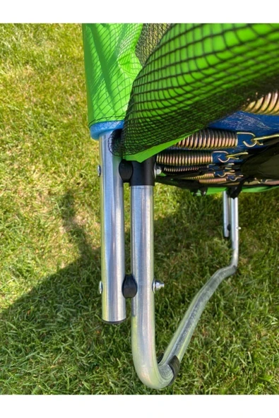 HEPİTOP Katlanabilir Ev Tipi Trambolin Fileli Korumalı Büyük Boy 140 Cm Çocuk Trampolini 5 Ft Trambolin - 3