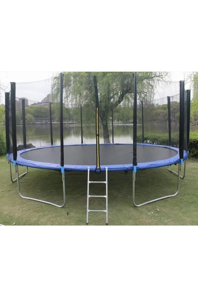 HEPİTOP File Korumalı Trambolin 488 Cm Trambolin Güvenlik Fileli Bahçe Tipi Büyük Boy Trampolin 16 Ft - 1