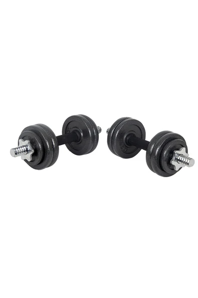 HEPİTOP Çantalı Döküm Plaka Dambıl Seti 15 Kg Dumbbell Set