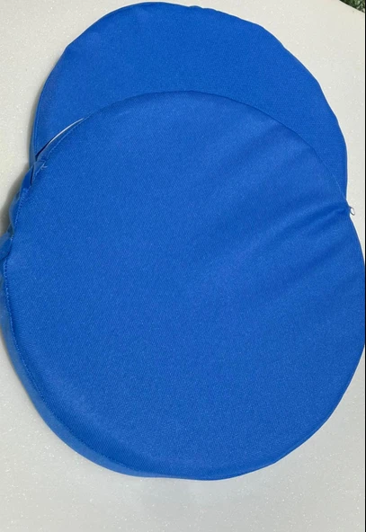 Elyaf Sepeti 35*5 Bahçe/Kreş/Okul Su Geçirmez  Kılıflı Fermuarlı Yuvarlak Yer Minderi - 2