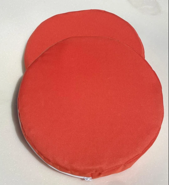 Elyaf Sepeti 35*5 Bahçe/Kreş/Okul Su Geçirmez  Kılıflı Fermuarlı Yuvarlak Yer Minderi