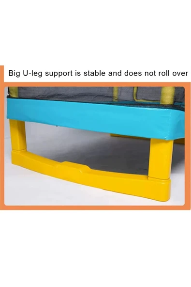 HEPİTOP Fileli Trambolin ve Kaydıraklı Oyun Seti – 180x130 cm | Güvenli Dış Mekan Oyun Alanı - 5