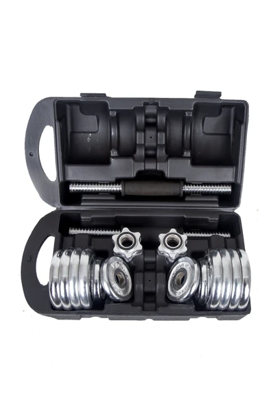 HEPİTOP Çantalı Döküm Plaka Dambıl Seti 15 Kg Krom Dumbbell Set - 2