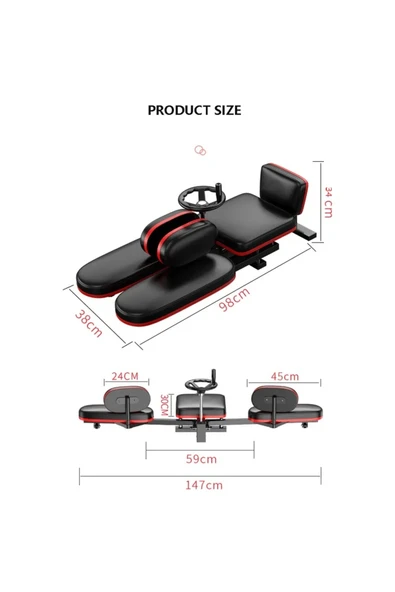 HEPİTOP 180° Ayarlanabilir Leg Stretcher – Profesyonel Bacak Açma & Gerdirme Aleti - 4