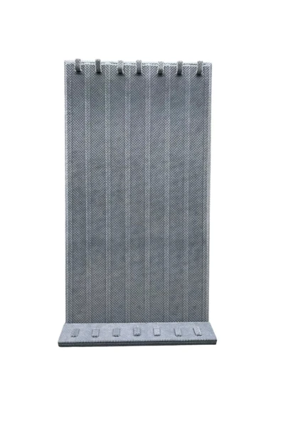 Keten Kumaş Mavi Renk 45/25 Cm Ayaklı Tırnaklı Tesbih Yüzük Kombin Sergileme Standı - 2