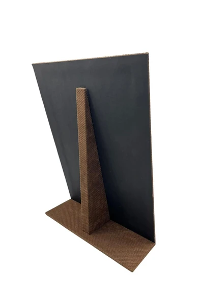 Keten Kumaş Kahve Renk 35/25 Cm Ayaklı Tırnaklı Tesbih Yüzük Kombin Sergileme Standı - 2