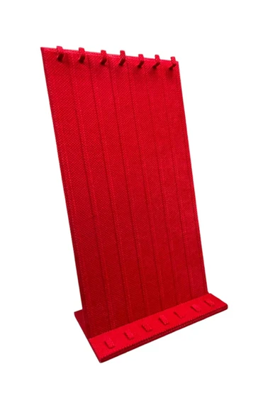 Keten Kumaş Kırmızı Renk 45/25 Cm Ayaklı Tırnaklı Tesbih Yüzük Kombin Sergileme Standı - Resim 4