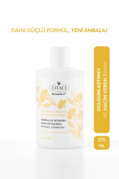Botanics + Dolgunluk & Hacim Veren Bakım - Arnika ve Bitkisel Keratin İçeren Bitkisel Şampuan ürün görseli 1