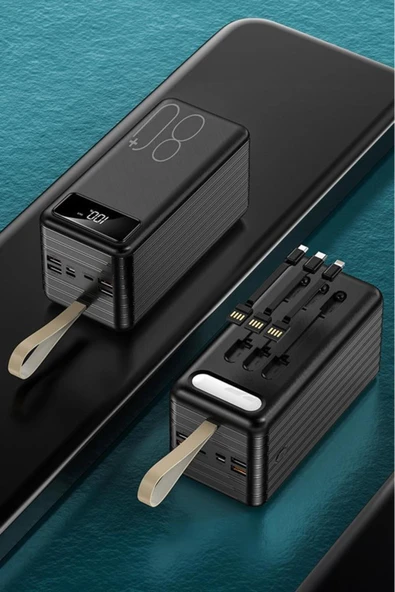 1080 80000mAh Ledli 4 Çıkışlı Taşınabilir Hızlı Şarj Dijital Göstergeli Powerbank - 5