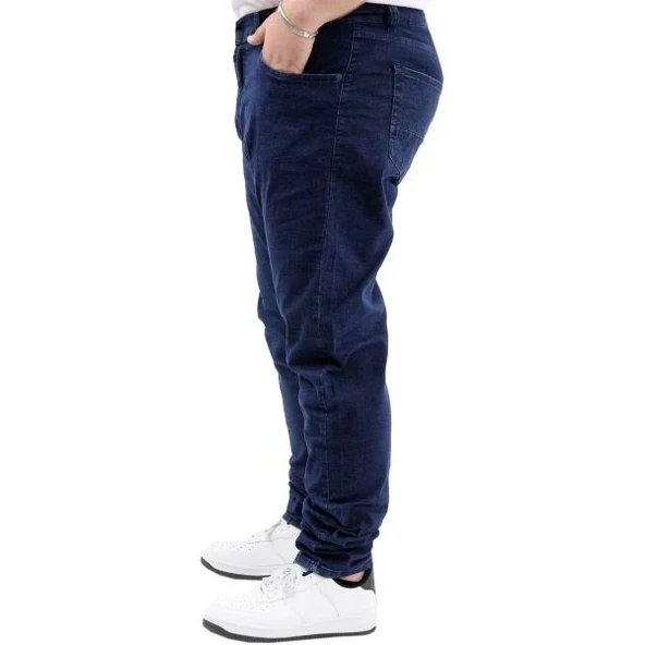 Büyük Beden Erkek Pantolon Kot 21920 Lacivert - Resim 3