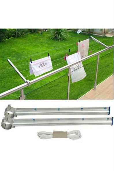Küpeşte Balkon Çamaşır Kurutma Askılığı Yuvarlak Çamaşır Askısı
