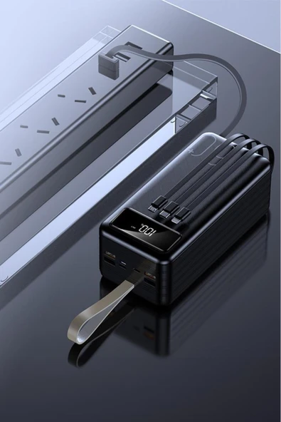 1060 60000mAh Ledli 4 Çıkışlı Taşınabilir Hızlı Şarj Dijital Göstergeli Powerbank - 4