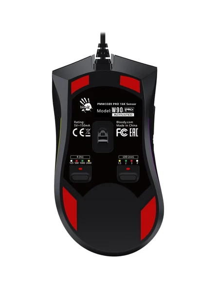 Bloody W90 Pro Siyah, 16.0000 Cpı Sensör, Rgb, 10 Tuşlu, Metal Ayaklı, Ultra Core 3&4 Aktifgaming (Oyuncu) Mouse - 3