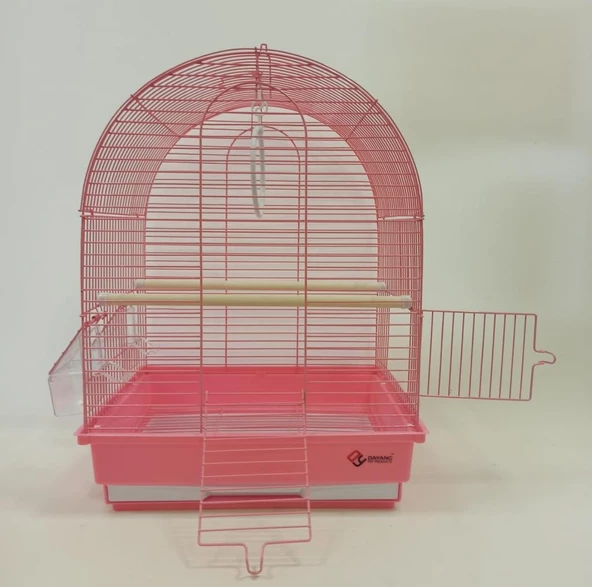 Dayang İki Kapılı Davul Kafes 35x28x46 cm Pembe