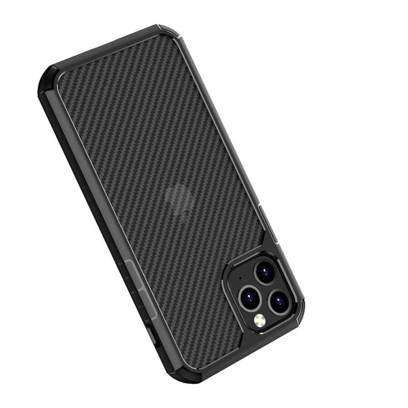 iPhone 11 Pro Max Kılıf Zore İnoks Fiber Yüzey Tasarım Kılıf - 10