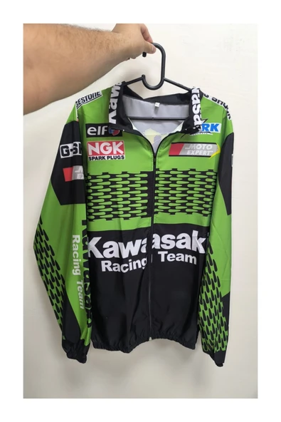 AKGÜNEŞ MOTOGARAJ KAWASAKİ KAPLAMALI MOTORCU YAĞMURLUĞU