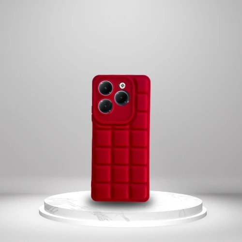 İnfinix Hot 40 Uyumlu  Silikon Madlen Case KIRMIZI ürün görseli 1