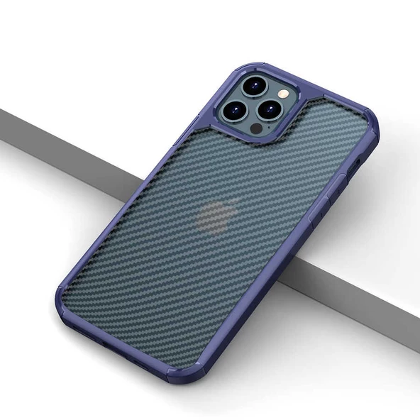 Apple iPhone 12 Pro Kılıf Zore İnoks Fiber Yüzey Tasarım Kılıf - Resim 5