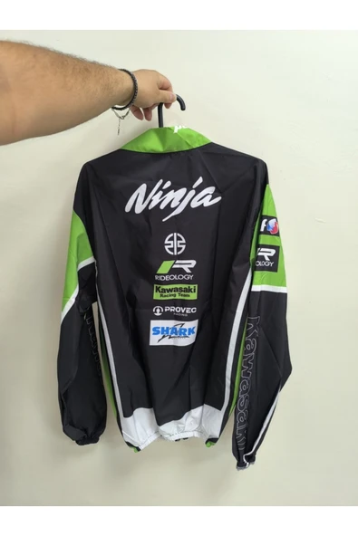 AKGÜNEŞ MOTOGARAJ KAWASAKİ KAPLAMALI MOTORCU YAĞMURLUĞ - 2