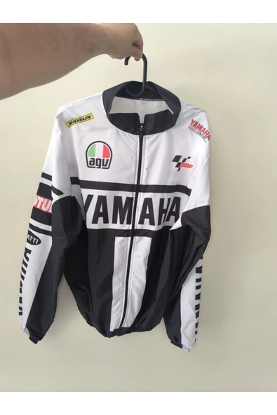 AKGÜNEŞ MOTOGARAJ YAMAHA KAPLAMAL MOTOSİKLET YAĞMURLUĞU SİYAH BEYAZ