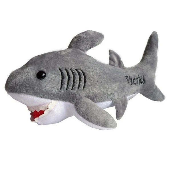 Köpekbalığı Sesli Baby Shark Müzikli 28 cm - 1811201 - Gri