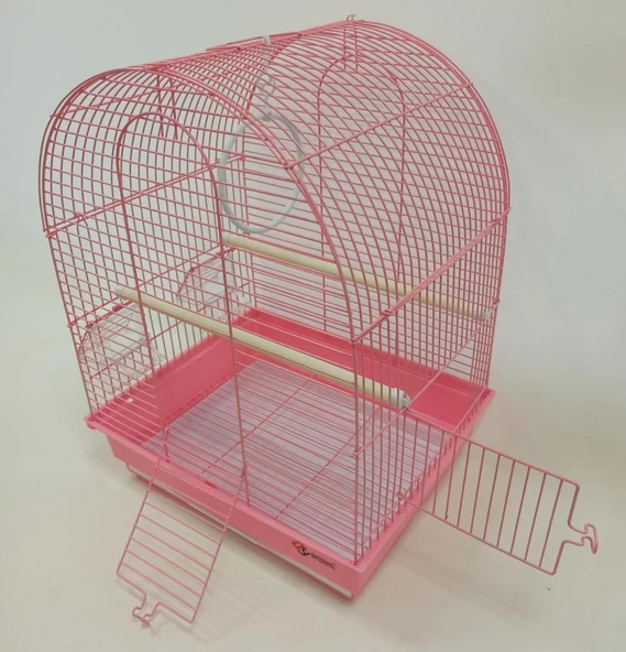 Dayang İki Kapılı Davul Kafes 35x28x46 cm Pembe - 2