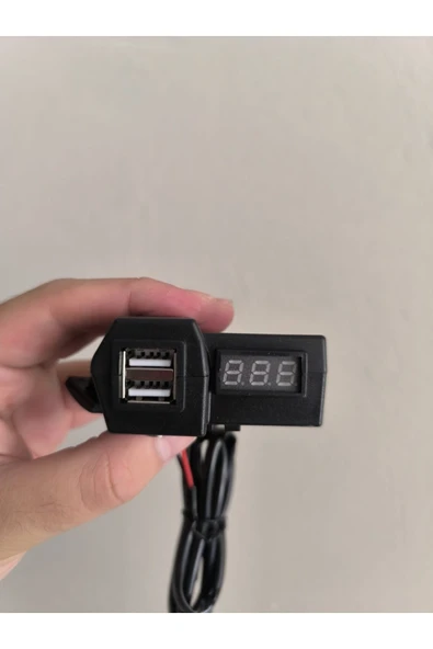 AKGÜNEŞ MOTOGARAJ Akgüneş Evrensel Motosiklet ve Scooter Çift USB Şarj ve Akü Şarj Göstergesi - 2