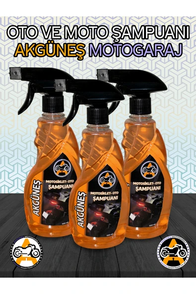 AKGÜNEŞ MOTOGARAJ Akgüneş Cilalı Otomobil ve Motosiklet Şampuanı