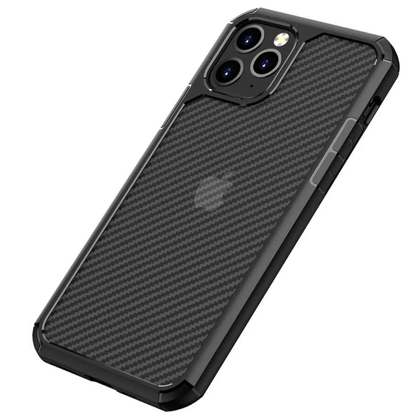 iPhone 11 Pro Max Kılıf Zore İnoks Fiber Yüzey Tasarım Kılıf - 3