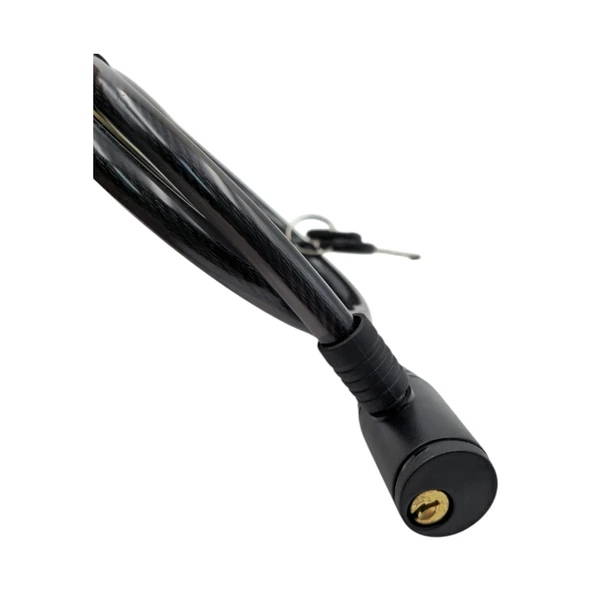 Fixonic B.H.D BHD00581 80cm 12x3mm Bisiklet Kilidi PVC Kaplı Çelik Halat Anahtarlı - Resim 2