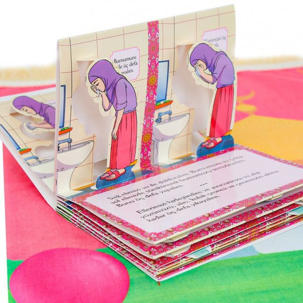 Kız Çocuk Abdest Ve Namaz İbadet Seti 30x16cm 110gr - 4