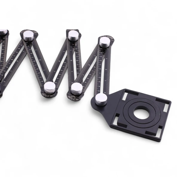 Akıllı Katlanır Gönye 8 Kat Çok Açılı Ölçüm Cetveli Fayans Ahşap Tuğla Cam Taş Kesim İşaretleme Arac - Resim 2