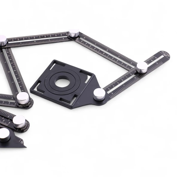 Akıllı Katlanır Gönye 8 Kat Çok Açılı Ölçüm Cetveli Fayans Ahşap Tuğla Cam Taş Kesim İşaretleme Arac - Resim 12