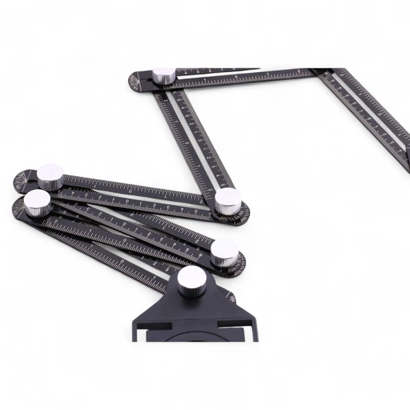 Akıllı Katlanır Gönye 8 Kat Çok Açılı Ölçüm Cetveli Fayans Ahşap Tuğla Cam Taş Kesim İşaretleme Arac - Resim 11