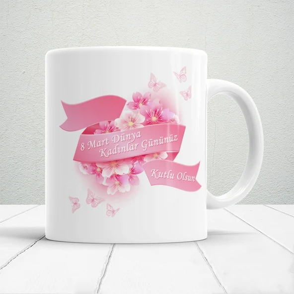 8 Mart Dünya Kadınlar Gününe Özel Hediyelik Kupa Bardak Mod3 ürün görseli