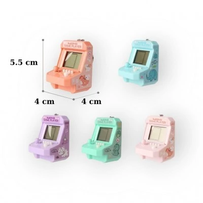 Tetris Anahtarlık Mini Retro Oyun Konsolu Çanta Süsü-Anahtarlık (1 Adet) - Resim 5