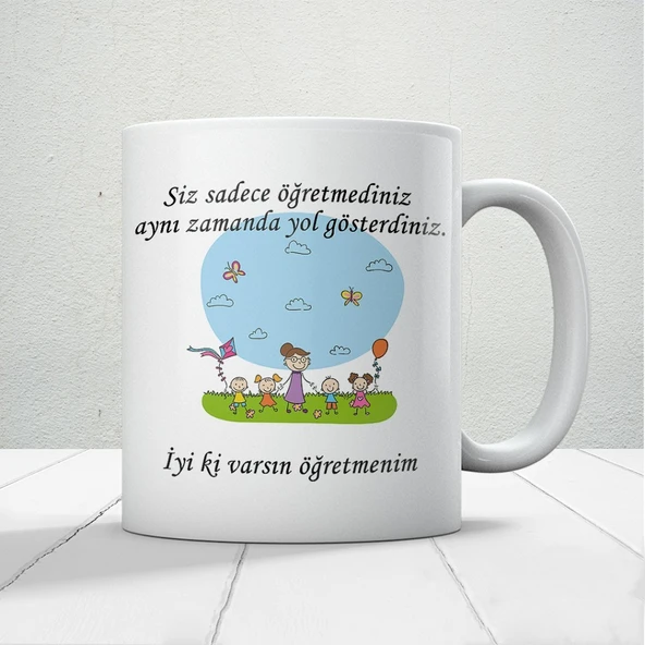 Eğitimde Bir Işık | Yol Gösteren Öğretmenlere Hediyelik Baskılı Kupa ürün görseli