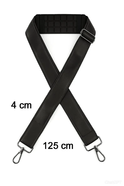 Deri Çanta Omuz Askısı Gri Metal Kancalı Ortopedik Destekli 8683255013975 - 2